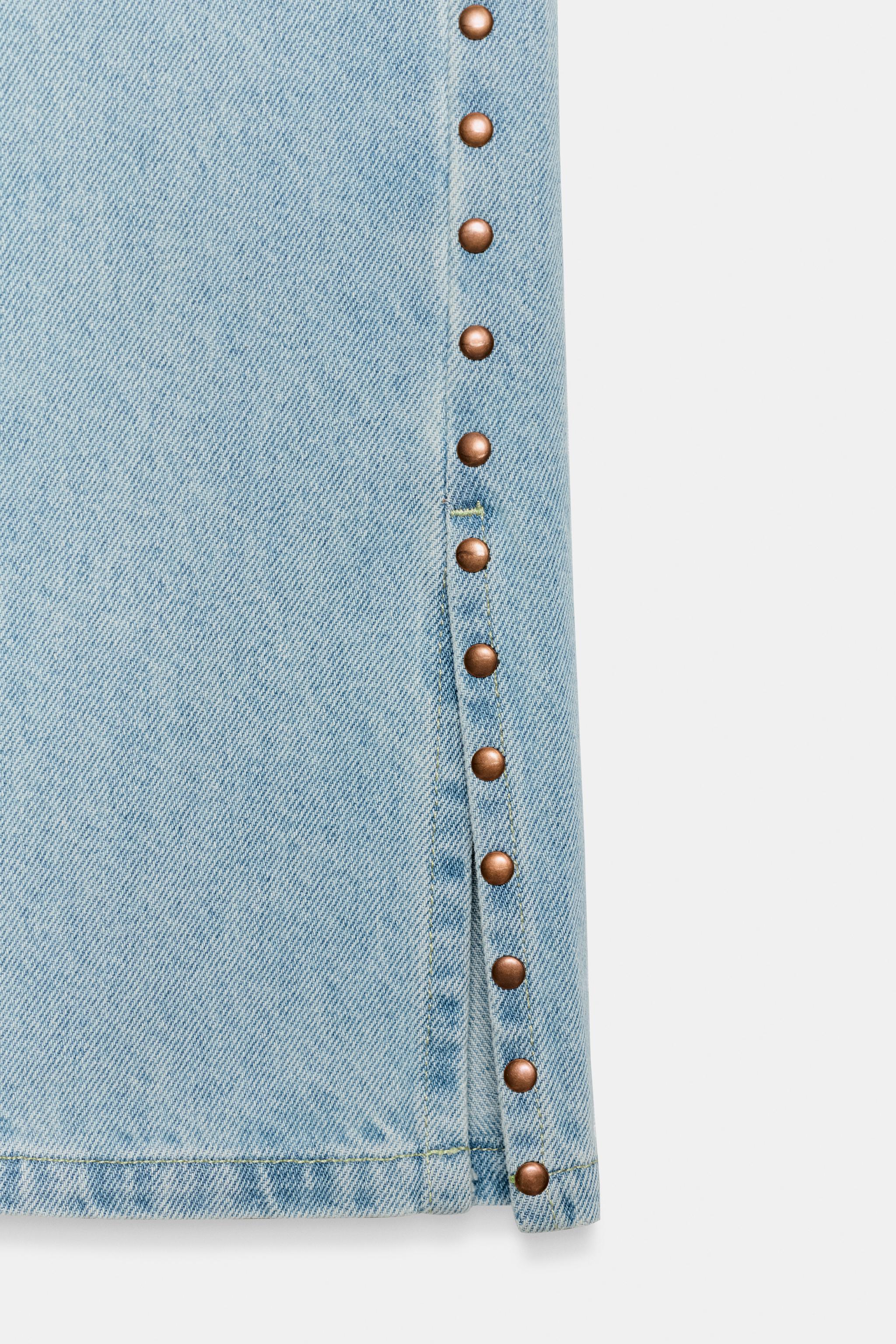 JEAN Z1975 DROIT TAILLE MI-HAUTE À CLOUS